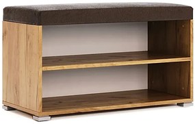 Szafka na buty z siedziskiem dąb craft + lava mat - Kyle 14X