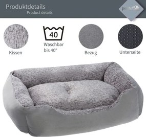Petstuff Legowisko dla psa, rozmiar XL, 90 x 65 x 22 cm, sza