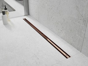 Mexen Flat 360° Slim odpływ liniowy obrotowy 140 cm, różowe złoto - 1641140