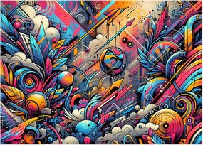 Obraz - Kolorowe graffiti (70x50 cm)