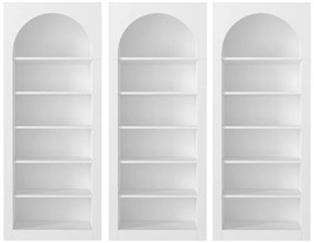 Zestaw 3 biblioteczek z 6 wnękami - Biały - CYMORA