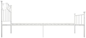 Białe metalowe łózko w stylu loft 100x200 cm A0-T29