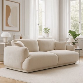 Sofa AMBELIA Dwuosobowa Jasnobeżowa Nowoczesna