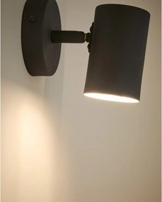 Czarny metalowy kinkiet Manie – Kave Home