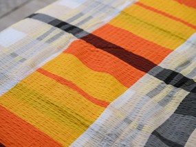 PrzytulneMieszkanie.pl PrzytulneMieszkanie.pl Pościel z kory z bawełny Renforcé ORANGE KUBE kolorowa Rozmiar pościeli: 70 x 90 cm | 140 x 200 cm