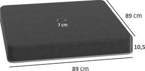 Outsunny Ciężarki do podstawy parasola, Wodoodporne, Napełnialne piaskiem, Plastik, 89D x 89S x 10,5W cm, Czarny