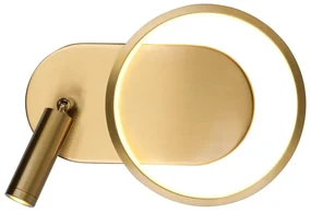 Arya Brass 18 Kinkiet - kinkiet ścienny regulowany, jasny mosiądz