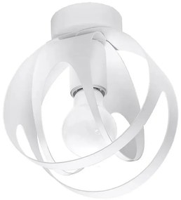 Biała Okrągła Lampa Sufitowa Ze Stali R0-H15