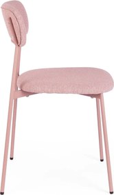 Różowe tapicerowane krzesło Inka – Yes Everyday