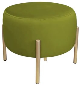 Pufa WILFRED BL VELVET oliwkowa/złota ATOS