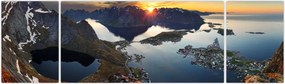 Obraz - Krajobraz górski, Norwegia (170x50 cm)