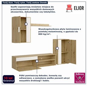 Zestaw mebli dąb artisan+kaszmir L1-S76