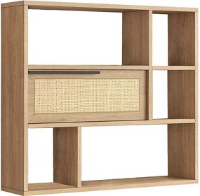 Elegancka półka ścienna, 90,1 cm x 81 cm x 22 cm | Płyta wiórowa pokryta melaminą w 100%, powłoka UV | Wykończenie matowe