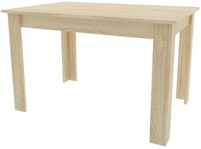 Zestaw jadalniany 1 + 4, stół UMEKO 120x80 cm dąb sonoma + różowe aksamitne krzesło KARA