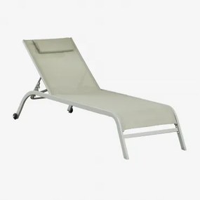 Leżak Z Regulowanym Oparciem Z Poduszką Therys Awokado - Sklum