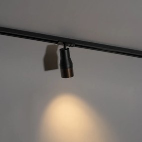 Nowoczesny reflektor szynowy czarny z ciemnym brązem do systemu szynowego jednofazowego - Iconic Kohua