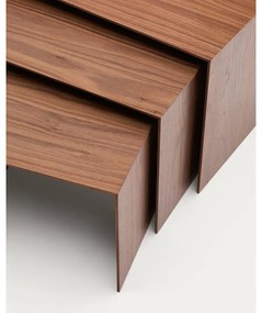 Stoliki zestaw 3 szt. w dekorze orzecha 40x60 cm Litto – Kave Home