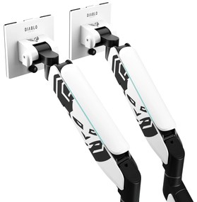 Podwójny uchwyt na monitory 49 cali, biało-czarny X-Arm Dual RGB