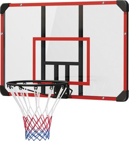 SPORTNOW Koszykówka do montażu na ścianie, Wewnętrzna/Zewnętrzna, wytrzymała tablica PC, siatka nylonowa, obręcz stalowa, 113x61x73 cm