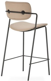 Beżowe hokery zestaw 2 szt. (wysokość siedziska 68 cm) Maika – Marckeric