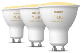 Inteligentne żarówki zestaw 3 szt. LED z gwintem GU10, 4 W White ambiance – Philips Hue