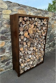 Stora Drewutnia ogrodowa 180 x 120 x 40 cm, corten CORGARDEN 1035