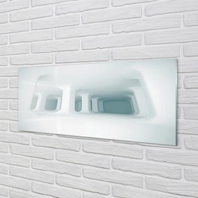 Panel szklany do Kuchni Trójwymiarowe Białe Filary