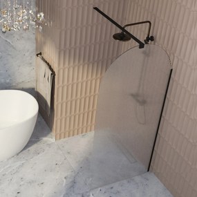 Ścianka prysznicowa WALK IN FIX przezroczysta półokrągła ryflowana 8 mm WELLE Oval Clear MASSI | Różne rozmiary