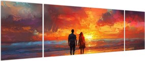 Obraz - Spacer po plaży (170x50 cm)