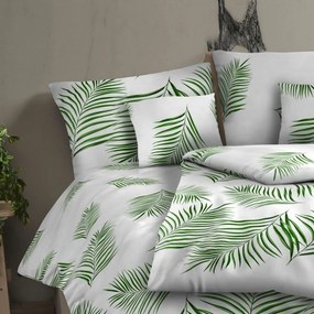 Kvalitex Bawełniana pościel Tropical biały, 220 x 200 cm, 2 szt. 70 x 90 cm