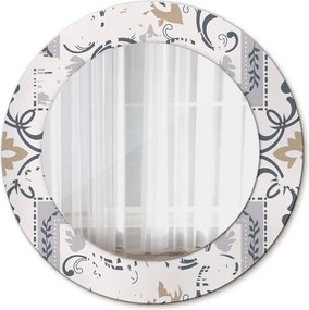 Lustro dekoracyjne okrągłe Płytki retro