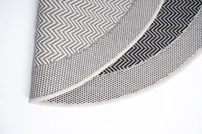 Dywan zewnętrzny Miovani czarny koło 120 cm x 120 cm