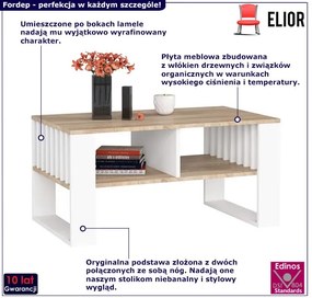 Nowoczesna Prostokątna Ława Z Lamelami L5-L49
