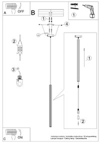 Lampa wisząca ARCHE 1 biała SOLLUX  LIGHTING