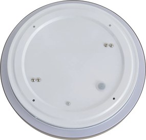 Nowoczesna lampa sufitowa taupe z białym wykończeniem 34 cm IP44 - Walden