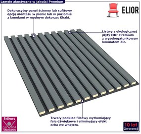 Panele akustyczne 6 szt. khaki L2-B21