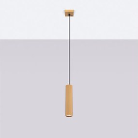 Lampa wisząca minimalistyczny Gloow, aluminium - 1 źródło światła 4000K - L.8 x H.118 cm - złoty