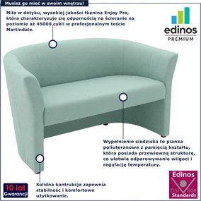 Miętowa sofa w stylu nowoczesnym B1-G25
