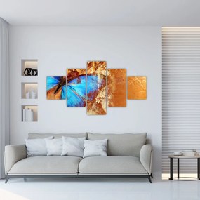 Obraz - Niebieski motyl (125x70 cm)