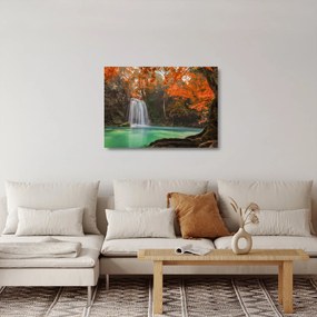 Obraz na szkle - Wodospad w Tajlandii (70x50 cm)