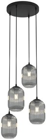 Nowoczesna lampa wisząca z grafitowymi kloszami - 5X D165 A6-T88