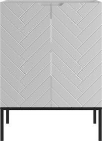 Szafka pod umywalkę wpuszczaną Aspen 09, biały mat/czarny, 60 cm