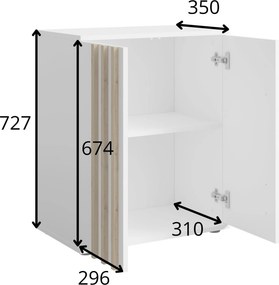 Komoda TECTONIC 60 cm do Salonu Sypialni Biały