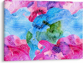 Obraz - Kolorowe fale (70x50 cm)