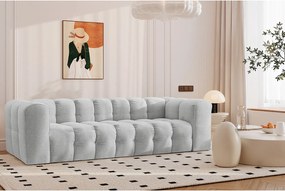 Sofa czteroosobowa BALOO, tkanina szenilowa, Jasnoszary