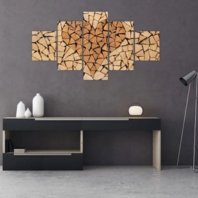Obraz - Serce z drewna (125x70 cm)