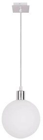Lampa wisząca w kolorze srebra ze szklanym kloszem ø 15 cm Oden – Candellux Lighting