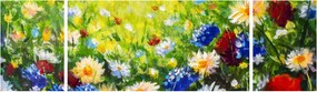 Obraz dzikich kwiatów (170x50 cm)