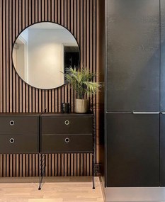 Drewniany panel akustyczny, 2400 x 600 mm, B2BP008, 5 szt, dąb sonoma