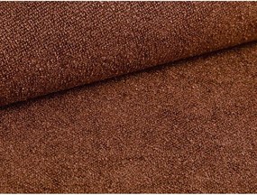 Ceglaste tapicerowane łóżko dwuosobowe ze schowkiem ze stelażem 140x200 cm Eric – Micadoni